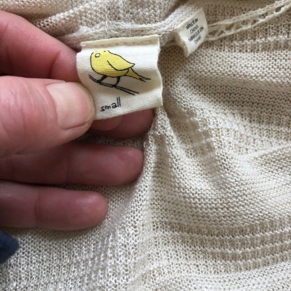 Anthropologie Yellow Bird Shadowsleeve Cardigan Size Small - Picture 12 of 14
